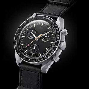 2023 Bioceramiczna planeta księżyc Quarz Watch Mission to Mercury 42mm Pełna funkcja Chronograph Męs