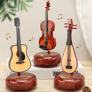 Novità Articoli decorazione musicale ottava Scatola Retro strumento musicale carillon pronuncia rotante amico compleanno regalo personalizzato personalizzato 230621