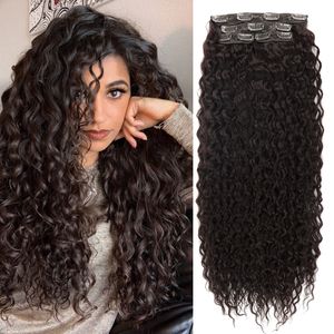 Pedaços de cabelo sintético ClipIn s Clip In para mulheres Real Natural Curly Toppers 230621