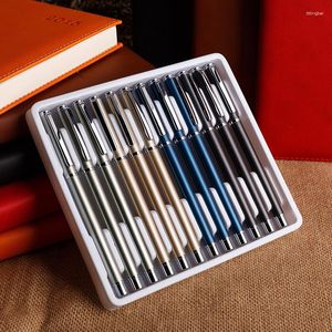 Deli Pens 12pcs 0.5mm Luxury Metal For Writing Fashion Business Supplies Office Accessories School Stationery Gift