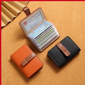 Stylish and Exquisite Small Purse Genuine Leather Id Card Bag for Women Popular on the Internet New Driver's License Two in One Large Capacity Multiple Slots