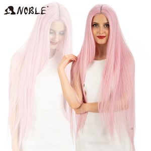 Frau Cosplay Perücken für schwarze Frauen lange gerade synthetische Spitzeperücke 38 Zoll rosa blonde Perücke blonde Perücke synthetische Spitzeperücke 230524