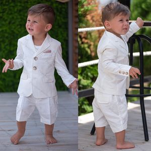 Blazer per bambini per neonati Smoking da cena corto estivo per bambini piccoli Festa di matrimonio Prom Compleanno Indossare 2 pezzi (giacca + pantaloni)