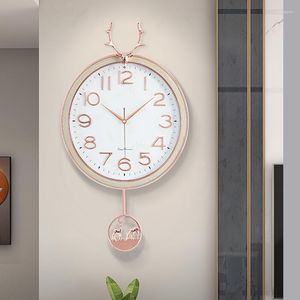 Relógios de parede Mecanismo de relógio nórdico minimalista Cozinha Moderna Sala de estar Relógio Digital Parede Artigos de decoração para casa