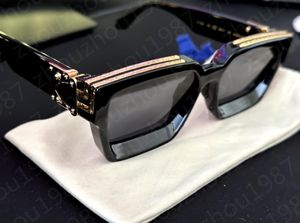 Modedesigner lyxmillionär solglasögon för män och kvinnor kvadrat full ram vintage 1165 1.1 unisex glänsande guld bra säljpläterad toppkvalitet 96006