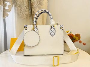 Debriyaj monogramları ile klasik tote çanta onthego alışveriş mini çanta çantası toron kadın moda orijinal deri omuz çantaları çoklu pochette aksesuarları 59856