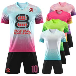 Andra idrottsartiklar Men Football Jersey Short Sleeve Shorts Uniform Match Training Soccer Set High Quality Fabric Customization 230621