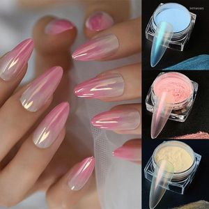 Nail Glitter White Chrome Powder Aurora Mirror Rubbing Pigment Dust Manicure Accessories Decoration DIY