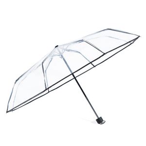 Umbrellas Transparent Automatic Umbrella Womens Folding Parasol For Rain And Sun Windproof Women 230621