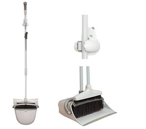 Brooms Dustpans CQT Broom och Dustpan Set med handtagsborste för hemkök renare golv svepande upprättstående stativ upp dammpan c 230621