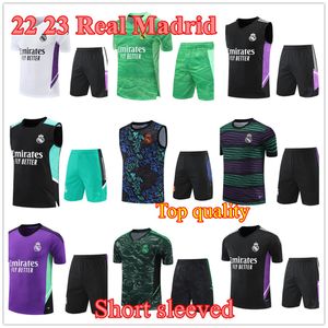 2023 Real Madrids Tracksuits Finals soccer jersey football shirt men pre-match training suit Short sleeved CAMAVINGA Rudiger camiseta 23/24 NEW uniforms Tchouameni