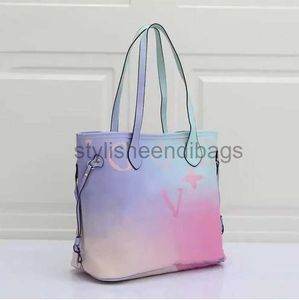 StylisheEndibags Luxury Bags Shourdentury Handbags Designer Full Colorful Gradient Tote Women Composite Bag MidnightFuchsia Sunrise Pastel Bag L002