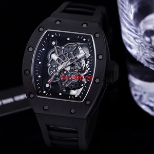 2023 Automatic motion 3-pin waterproof full function men's watch top brand luxury ceramic rim men's hollowed out quartz watch S182