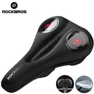 Bike Saddles ROCKBROS MTB Bicycle Saddle Cover Liquid Silicone Gels Hollow Breathable Comfortable Soft Cycling Seat Accessories 230621