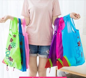 Strawberry Shape Storage Handbag Grapes Pineapple Foldable Shopping Bags Reusable Folding Grocery Nylon