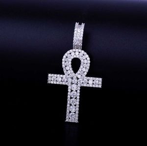 Подвесные ожерелья Ankh Cross Gold Color Maper Materia