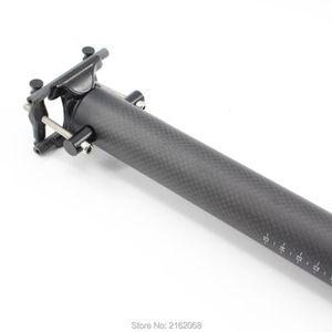 Bike Stems Mountain folded bike matte 3K full carbon fibre bicycle seatpost MTB parts 27.2 30.8 31.6 33.9 34.9mm 400mm Free ship 230621