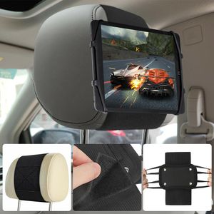 Apoio de cabeça de carro ajustável Suporte de montagem de silicone elástico Suporte de capa de assento de carro universal para iPad Tablets Telefone