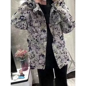 2023 men designer casual outerwear with full print pattern outerwear trendy and trendy charging jacket