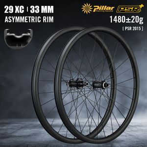 Bike Wheels RYET 29er MTB Carbon 33mm Width Mountain Bicycle Rimset Straight Pull Hub Boost Wheelset Pillar 1423 Spoke 230621