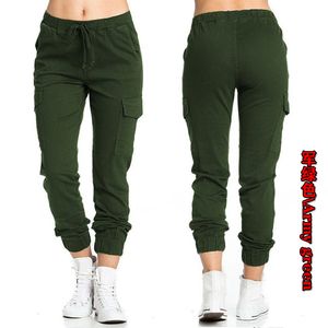 2022 NOWOŚĆ SIDY JOGGER Women's Cargo Cargo Pants Multi-Papłowa Elastyczna talia