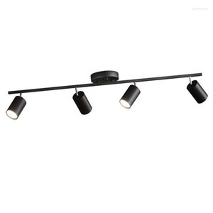 Люстры современный GU10 Светодиодный прожектор Потолок для гостиной спальни для спальни оформление освещения черная белая кухня кухня