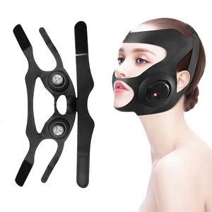 Ansiktsmassager EMS Lyft Mikrokraftvibration Vshaped Skin Drawing Slant Double Chin Remover Muscle Stimulator 230621