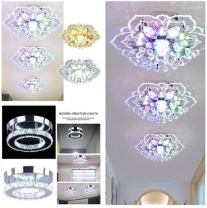 Chandeliers Modern Crystal Petals LED Ceiling Chandelier Aisle Hallway Corridor Stairway Light Decoration