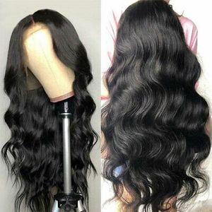 Natural Color 13*6 Spets Front Human Hair Wigs Wavy Highlight Color Remy Human Hair Lace Wigs 180% High Density for Black Women