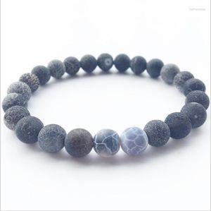 Braccialetti con ciondoli all'ingrosso colorati perline di Agat agli agenti atmosferici in pietra naturale per le donne gioielli braccialetto Stretch Energy Yoga regalo Raym22