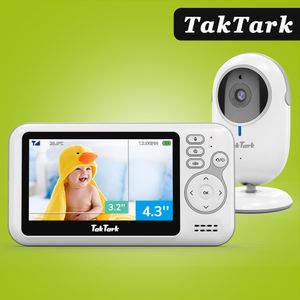 Monitor de bebê com câmera de vídeo de 4,3 polegadas, com zoom digital, câmera de vigilância, visão noturna automática, intercomunicador bidirecional, babá de segurança 230621