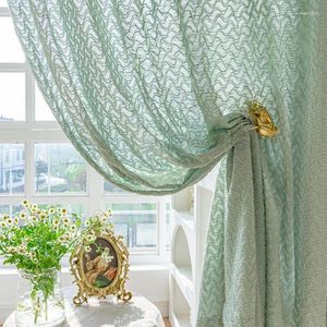 Curtain Gauze Small Fragrant Wind Light Luxury Living Room Pervious To Opaque Balcony High-end Bay Window Screen