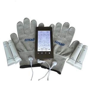 Other Massage Items Phone Style TENS Touch Screen Electri therapy Healthcare Massager 1Pair Physiotherapy Gloves 4Pcs Conducting Gel 230621