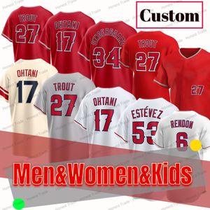 City Connect Mike Trout Baseball Jersey Shohei Ohtani Энтони Рендон Ноа Синдергаард Джек Мэйфилд Луис Ренгифо Тейлор Уорд Майк Майерс Красный Белый Custom S-XXXL