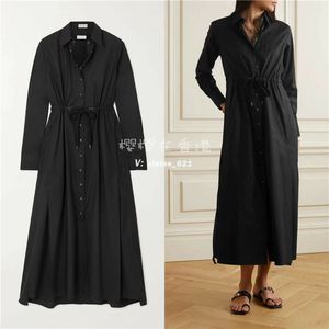 Kvinnor Casual Dresses Brunello Spring and Summer Cucinelli Cotton Black Shirt Dress