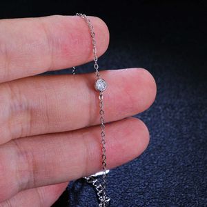 Brand original 925 Silver Bracelet Mo Sangshi Diamond Moissanite TFF Bubble Womens Live Broadcast Tiktok com logotipo PVGB