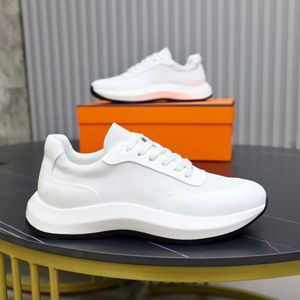 2023 Sport-look Men's Fairplay Sneaker Shoes Technical Canvas Calfskin Leather Runer Trainer White Canvas-covered Sole Comfort Casual Walking Hiking Shoe EU38-46