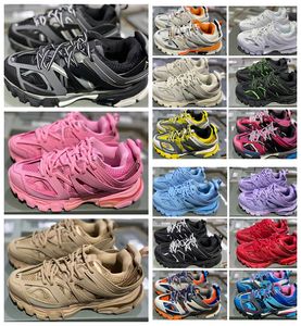 Ny designer män kvinnor casual skor spår 3 3.0 trippelvita svarta tränare tess.s. Gomma Leather Trainer Nylon Printed Platform Sneakers Shoes