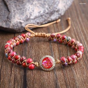 Charm Bracelets Trendy Emperor Stone Beaded Bracelet 4mm Double Wrap Opal Hand Woven Friendship Girl Holiday Gift JewelryCharm Raym22