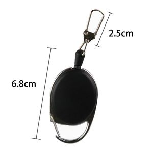 Retractable Pull Key Ring Chain creative Lanyard keychain Holder Steel wire rope buckle Key chain bag car accessories Party dh966