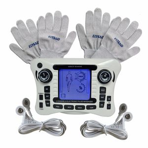 Other Massage Items 308B Dual Channel Electrical Nerve Stimulator Health Care Digital Pulse Body Massager With 2Paris Conductive Silver Fiber Glove 230621