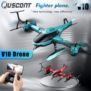 ElectricRC Aircraft v10 RC Mini Drone 4K Professional HD Camera WiFi FPV RC Helicopter Quadcopterリモコントイ230621