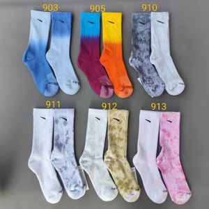 tech fleece tie-dye mens socks designer colorful fashion stockings all-match womens breathable cotton football basketball sports socks for men