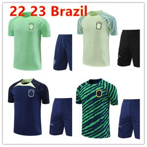 2023 BrazilS tuta da calcio 23 24 BRASILE Maglia manica corta set da calcio per adulti Sportswear uomo tuta da allenamento maglia da calcio kit uniforme chanda