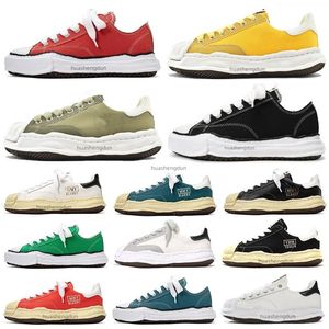 Mihara Yasuhiro Shoes OG Sole Toe Cap Canvas Lowcut Sneaker Mens Platform Womens Läder Suede White Black Red Grey