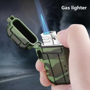 ABS Sealed Waterproof Lighter Inflatable Butane Windproof Blue Flame Smoking Accessories PDH0