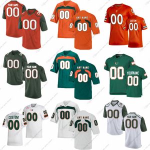 Custom NCAA College Miami Hurricanes Maglie da calcio Redding III Restrepo Smith Walls Washington Young Arroyo Carver Mammarelli Parrott Skinner Williams Lee