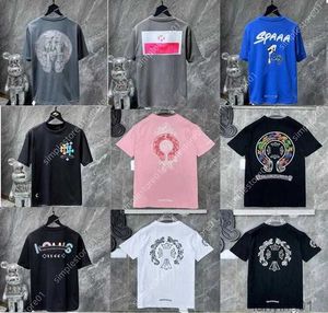 Herrmed ​​CH Summer Heart Classic Luxury T Shirts Designer Brand Chromes Fashion Topps Quality Tees Horseshoe Sanskrit Cross Polos T-shirtsl52yw