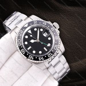 Luksusowy projektant Mens GMT zegarek automatyczne zegarki mechaniczne ceramiczne 41 mm tarcza ze stali nierdzewnej moda klasyczny styl Luminous Sapphire zegarek Montre de lukse