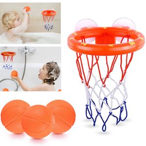 Bath Toys Toddler Bath Toys Kids Shooting Basket Bathtub Water Play Set för Baby Girl Boy With 3 Mini Plastic Basketballs Funny Shower 230621